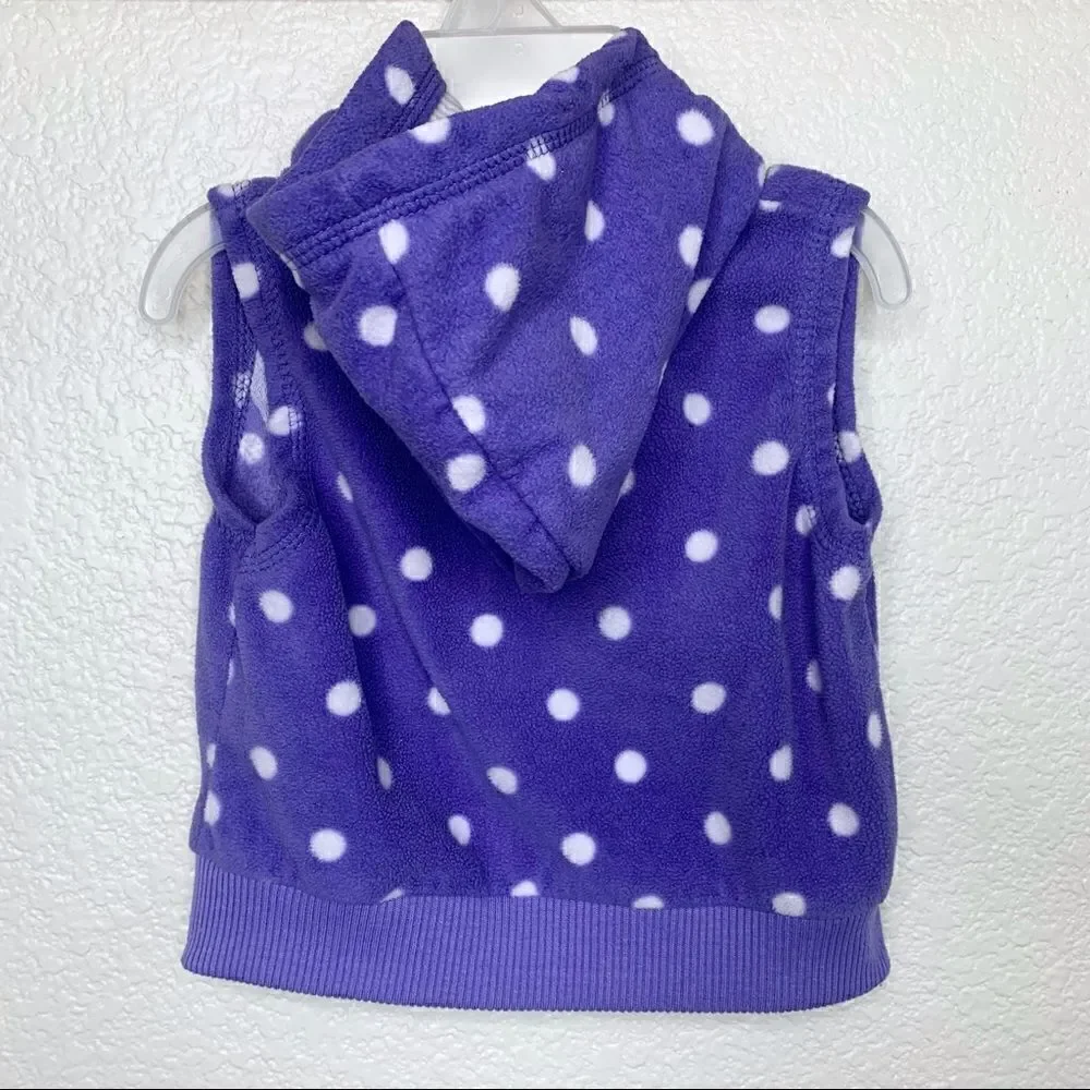 Carter’s 9 Months Baby Girl Fall/Winter Purple Fleece Vest & Pants Set